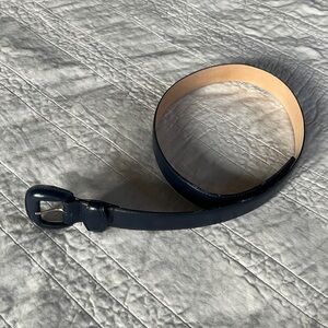 Charter Club Genuine Leather Navy Belt Medium